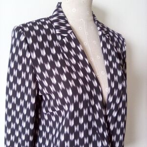 H&M Black and White Patterned Blazer